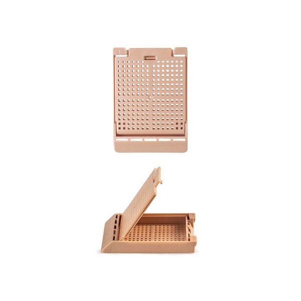 Hinged Biopsy Cassette, tan